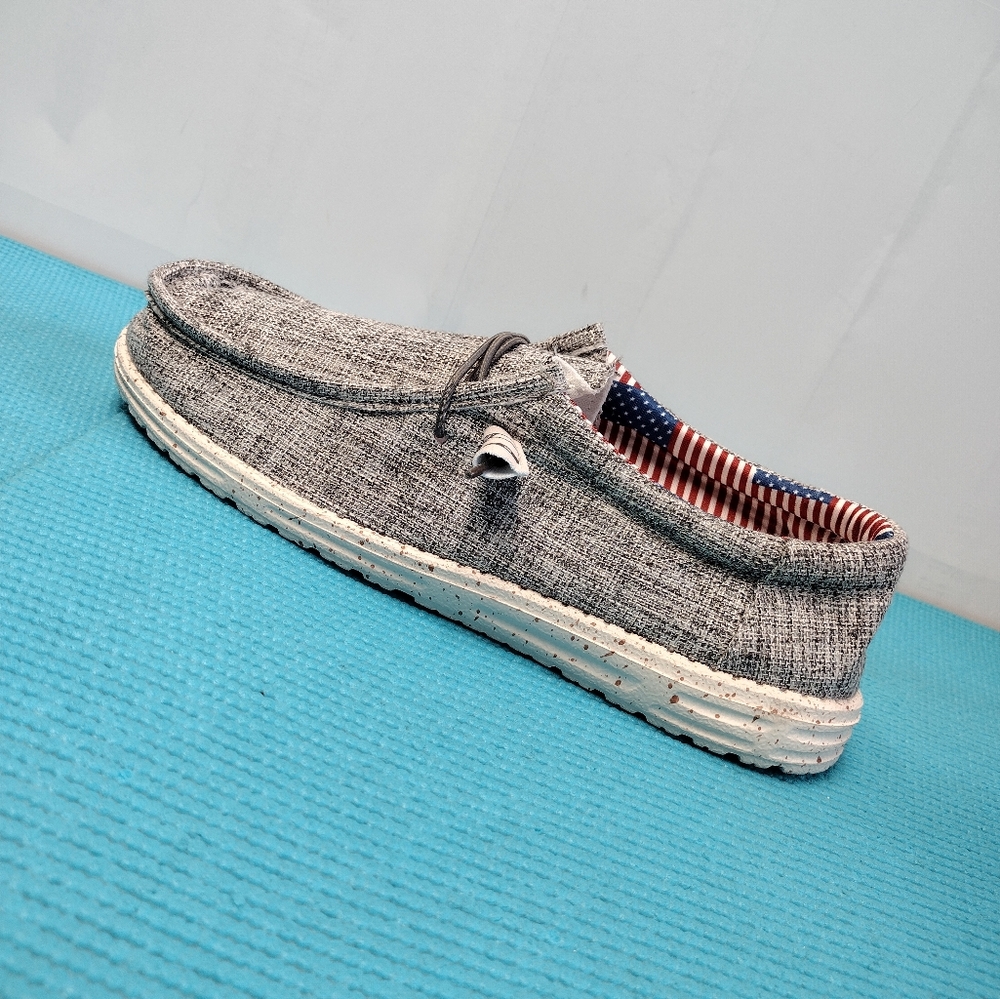 Mens Loafers Casual Shoes Lightweight Canvas Size 46